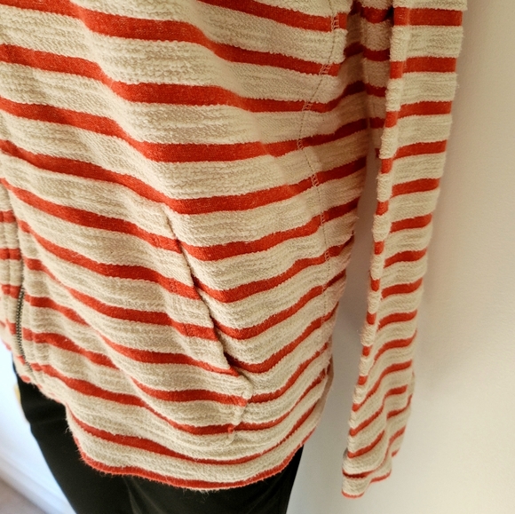 Gap Women's Red & White Striped Full Zip Hoodie Size M - Picture 5 of 10